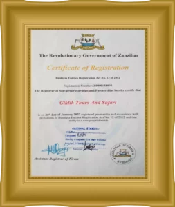 Giklik Registration Certificate